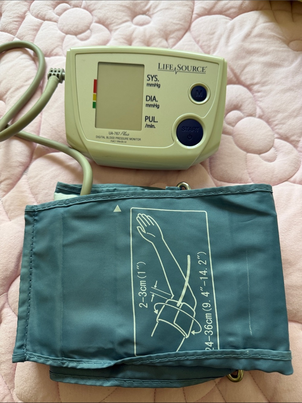 Life Source Teal Blood Pressure Monitor with Teal Arm Cuff